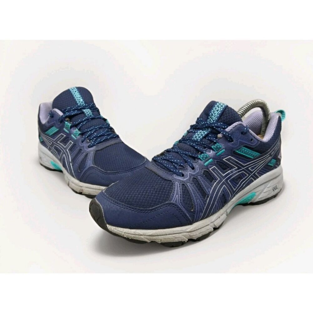 Asics Gel-Venture 7‎ Blue Sneakers Womens 8 Shoes Lace Up 1012A476